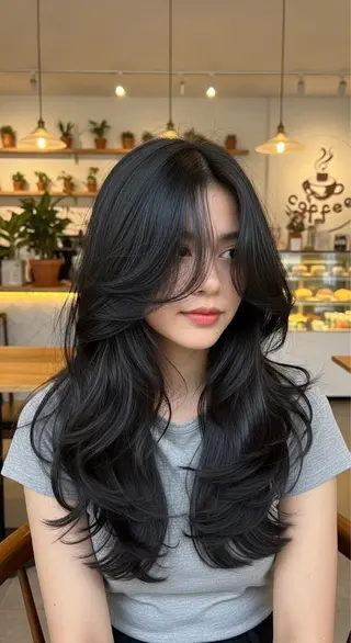 セミロング 🦋韓国風レイヤー/ 艶髪矯正🦋凛太郎のヘアスタイル
