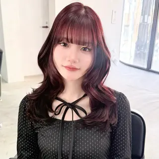 セミロング カラー 🎀ミルクティー/暖 色×レイヤー/マリアのヘアスタイル