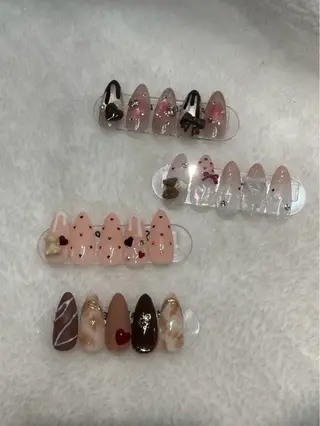 ネイル I-nailロング /ワンホン/キラキラのネイルデザイン