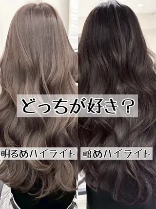 ロング カラー ハイライト/レイヤー 河原町/Manatoのヘアスタイル