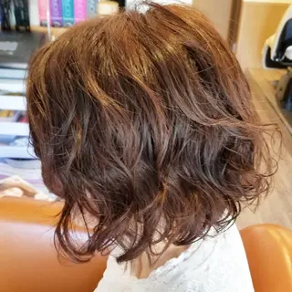 ショート カラー パーマ spa hair ark 富井直美のヘアスタイル