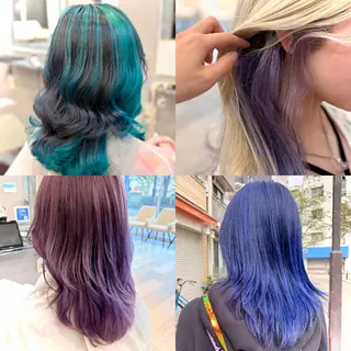 セミロング レイヤー/透けカラー ✨KANAのヘアスタイル