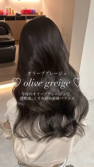 ロング カラー レイヤーカット🎀× 韓国風🇰🇷正源のヘアスタイル