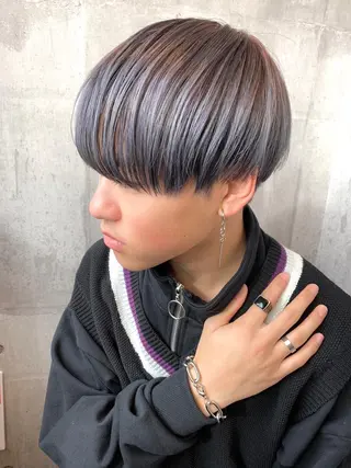 ショート カラー メンズ メンズ縮毛矯正 細谷碧海のヘアスタイル