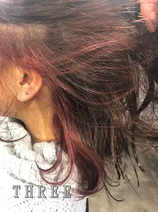 ミディアム カラー パーマ kenta GATTACAのヘアスタイル