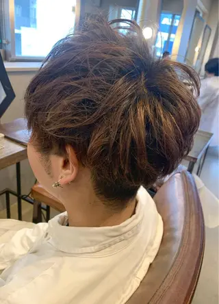 パーマ メンズ 佐藤 美紅のヘアスタイル
