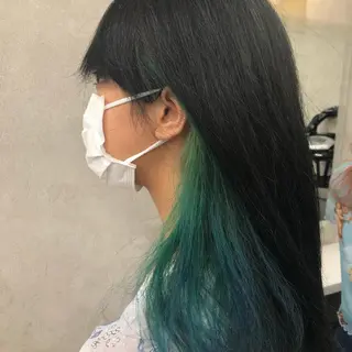 カラー 🦋縮毛/韓国レイヤ ー/透明感カラー🦋のヘアスタイル