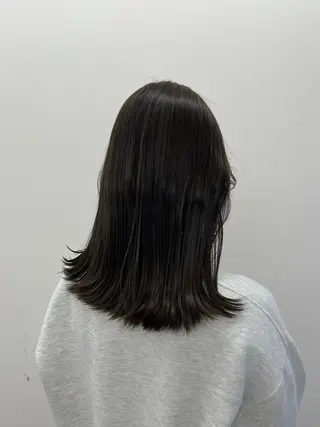 セミロング カラー 韓国好き🇰🇷 美容師MIKUのヘアスタイル