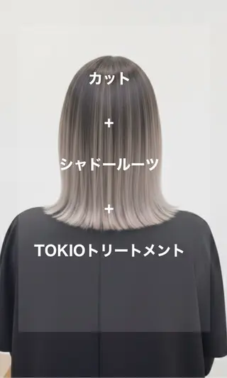 ミディアム カラー 栄/ｼｬﾄﾞｰﾙｰﾂ /ﾃﾞｼﾞﾊﾟ/敬太のヘアスタイル