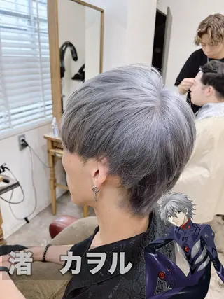 カラー メンズ ヲタク美容師 店長　上原のヘアスタイル