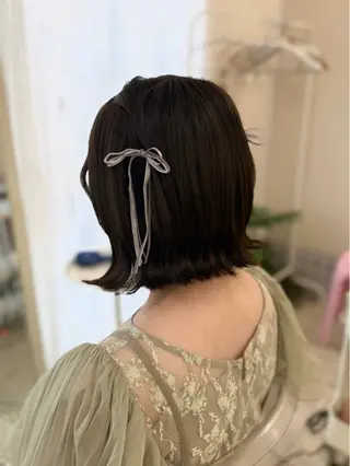 ショート ヘアアレンジ 梅田茶屋町ヘアセット 🎀RIONA🎀のヘアスタイル