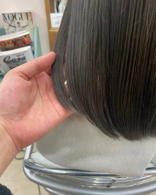 セミロング カラー 髪質改善QOLU 石川のヘアスタイル