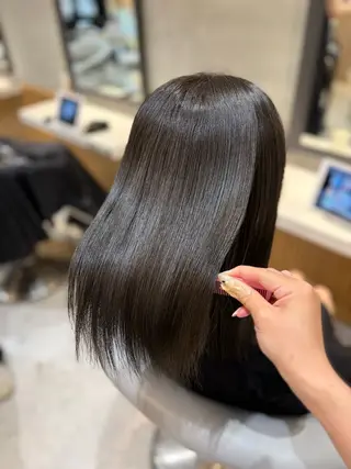 ミディアム カラー ヘアセット/レイヤー 縮毛矯正/はるか🎀のヘアスタイル