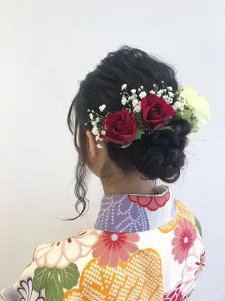 ロング ヘアアレンジ 宮崎 睦のヘアスタイル
