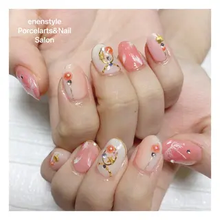 ミディアム ネイル 🐾enen style 🐾のネイルデザイン