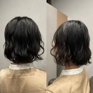 ミディアム カラー パーマ 吉田一輝 外国人パーマのヘアスタイル