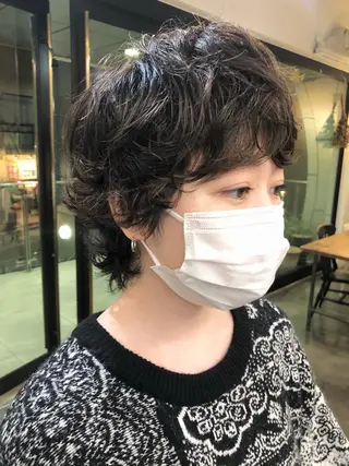 ショート パーマ 千葉 郁也のヘアスタイル
