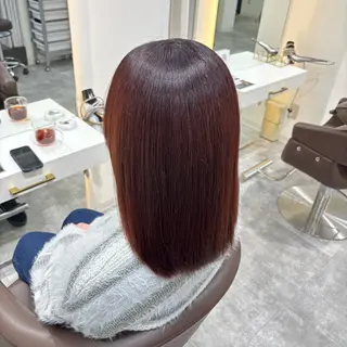 ミディアム 艶髪カラー・縮毛矯正 ・レイヤーAsunaのヘアスタイル