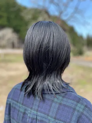 ミディアム ブリーチ無し透明感 ケアカラー🌿かなみのヘアスタイル