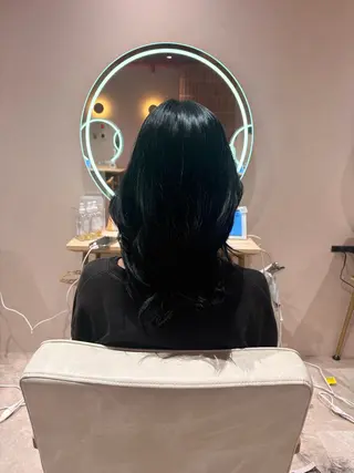 ロング カラー デザインカラー カット/anju🌺のヘアスタイル