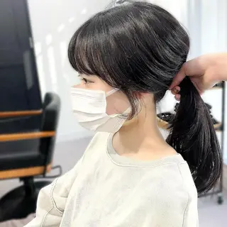 セミロング カラー パーマ ヘアアレンジ メンズ キッズ ネイル マツエク・マツパ アイブロウ 似合せレイヤー／ 柔らか透明感カラーのヘアスタイル
