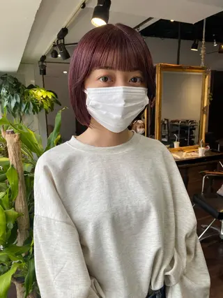 ミディアム カラー ヘアアレンジ レイヤーカット×髪質 改善🇰🇷シオリのヘアスタイル