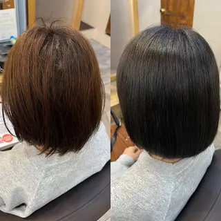 ミディアム カラー 縮毛矯正練習 モデル募集✨️NOAのヘアスタイル