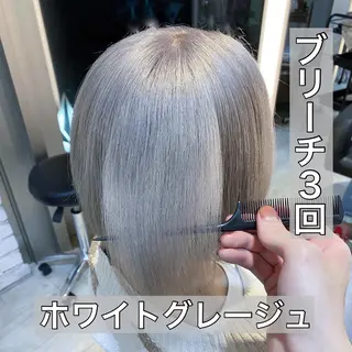 ミディアム カラー 鈴木/ボブ/ ベージュ/ピンクのヘアスタイル