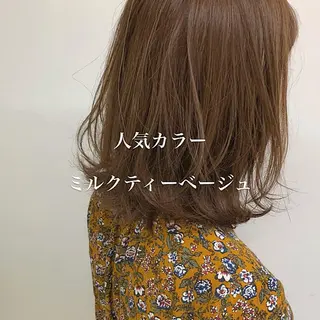 ミディアム カラー レイヤーボブ/ボブ 仲川和人のヘアスタイル