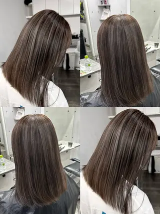 セミロング ブリーチ🐰インナー ♡ハイライト♡綾🐰のヘアスタイル