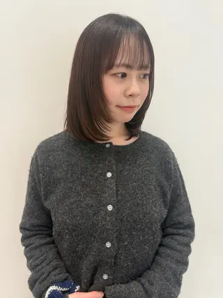 ミディアム カラー recipe 黒木 彩那のヘアスタイル