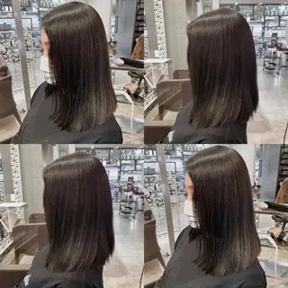 ミディアム カラー 髪質改善・縮毛矯正 特化・ユウシンのヘアスタイル