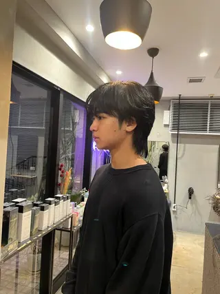 メンズ こまつばらみお/レイ ヤー/ダブルカラーのヘアスタイル