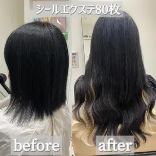 ロング カラー 新宿/韓国ヘア 中明度カラー/かやのヘアスタイル