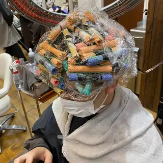 パーマ メンズ 原田 涼矢のヘアスタイル