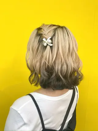ミディアム ヘアアレンジ 新宿｜ヘアセット専門 ｜aira*｡ﾟのヘアスタイル