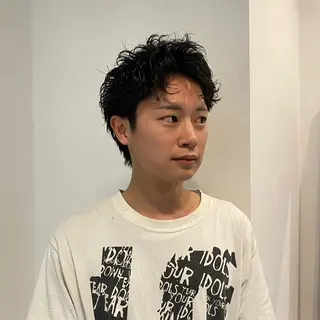パーマ メンズ パーマモデル／ カラー／ﾓﾓｶのヘアスタイル