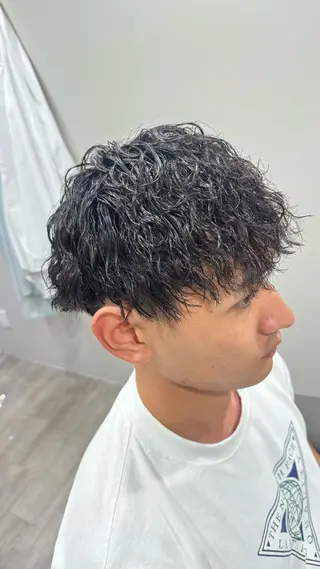 パーマ メンズ mid-c アシスタントひさとのヘアスタイル
