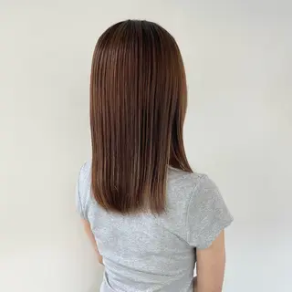 ミディアム ルプラボウ　森 伸衣のヘアスタイル