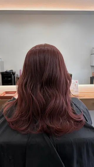 セミロング カラー ヘアアレンジ 郡山/透明感カラー /馬場アンドレアのヘアスタイル