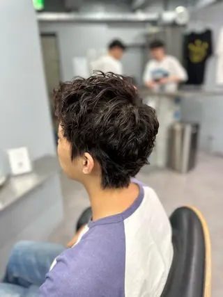 ショート パーマ メンズ メンズ特化/パーマ /透明感カラー/ノセのヘアスタイル