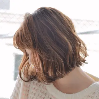 ミディアム パーマ ショート/ボブ【二子 玉川】原田憲太のヘアスタイル