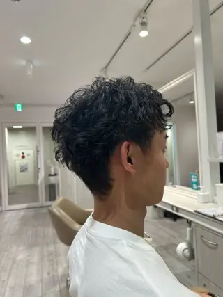 ショート パーマ メンズ Akane🤎 ash本八幡のヘアスタイル