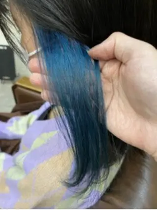 ミディアム カラー パーマ ヘアアレンジ 【ヘアケア特化型】 newi天王寺のヘアスタイル