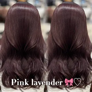 ロング カラー Kurumi🩶銀座 ピンクラベンダー🎀のヘアスタイル
