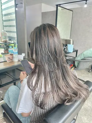 ロング カラー パーマ ヘアアレンジ メンズ キッズ ネイル マツエク・マツパ アイブロウ エビスザキレン/メン ズ/心斎橋🌳のヘアスタイル
