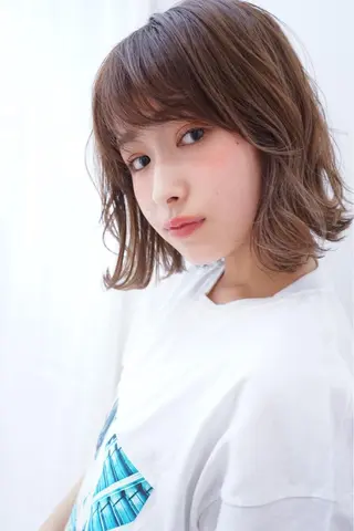 ミディアム カラー ✨カラー支持No.1 🧸ワキ カナコ🧸のヘアスタイル