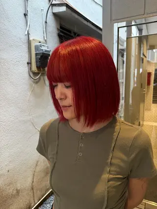 ショート カラー 【暖色カラー+ブリー チ特化】💟まなみのヘアスタイル