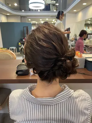 セミロング ヘアアレンジ 大長 一華のヘアスタイル