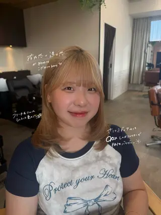 ミディアム カラー fitするカット♡/ 多幸感/ふうか◠‿◠のヘアスタイル